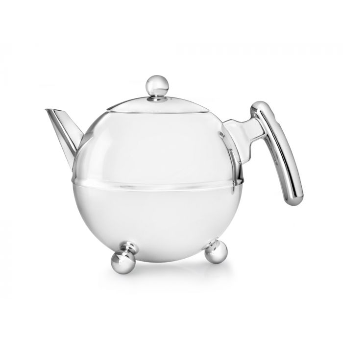 Bredemeijer Duet® Bella Ronde Theepot - Chroom Beslag - 1,2 ltr.