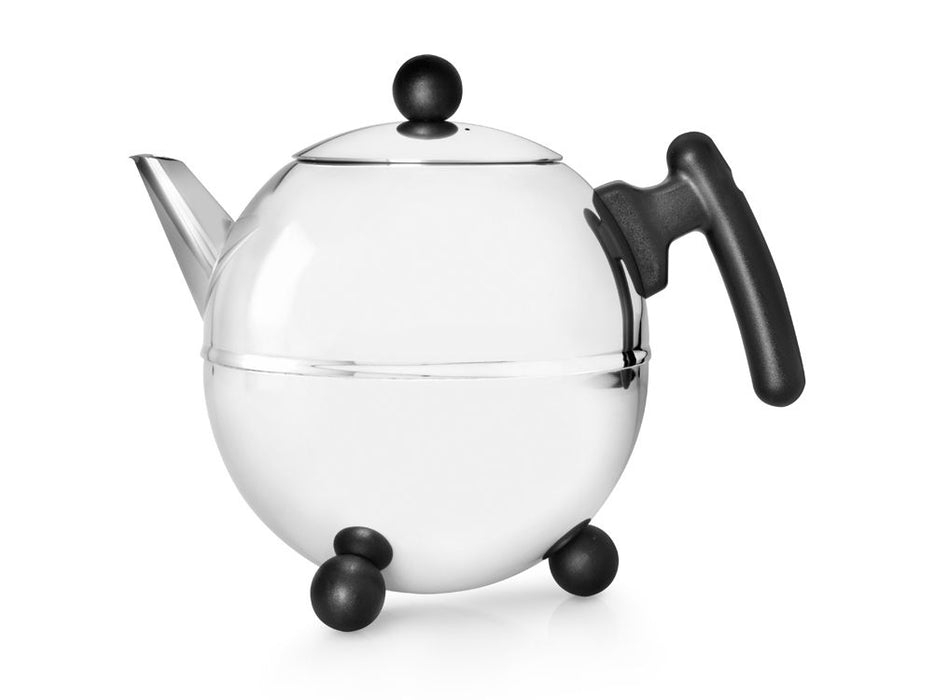 Bredemeijer Duet® Bella Ronde Theepot - Zwart Beslag - 1,5 ltr.