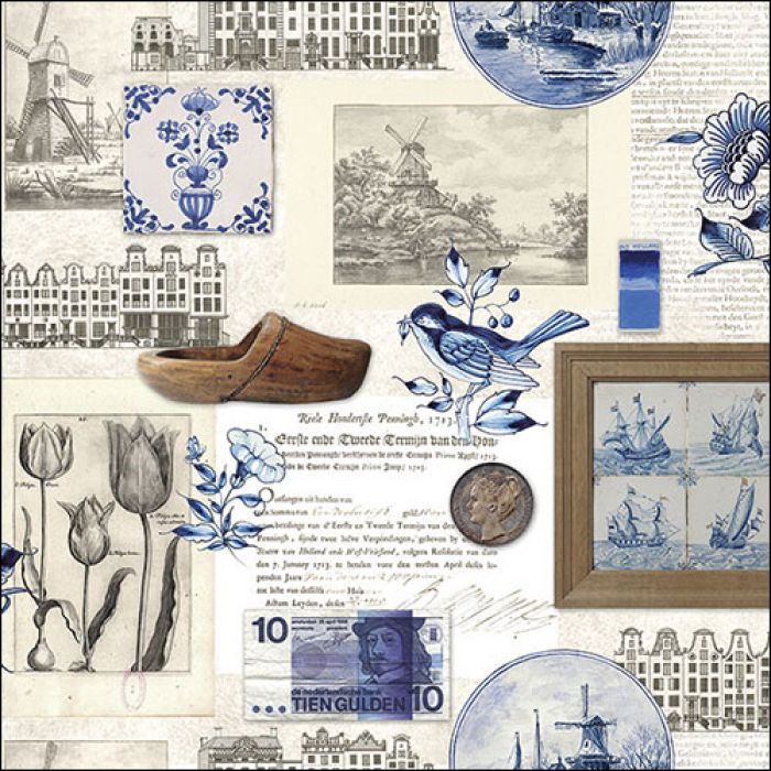 Ambiente Authentic Holland Papieren Servetten - 33 cm x 33 cm