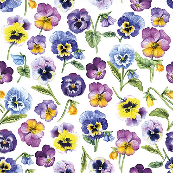 Ambiente Pansy All Over Papieren Servetten - 25 cm x 25 cm