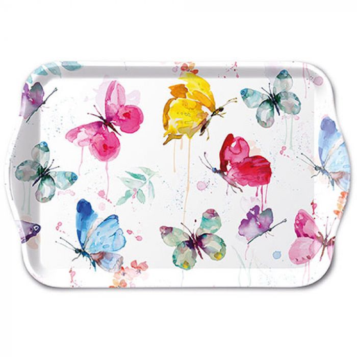 Ambiente Butterfly Collection White Dienblad - Melamine - 13 cm x 21 cm