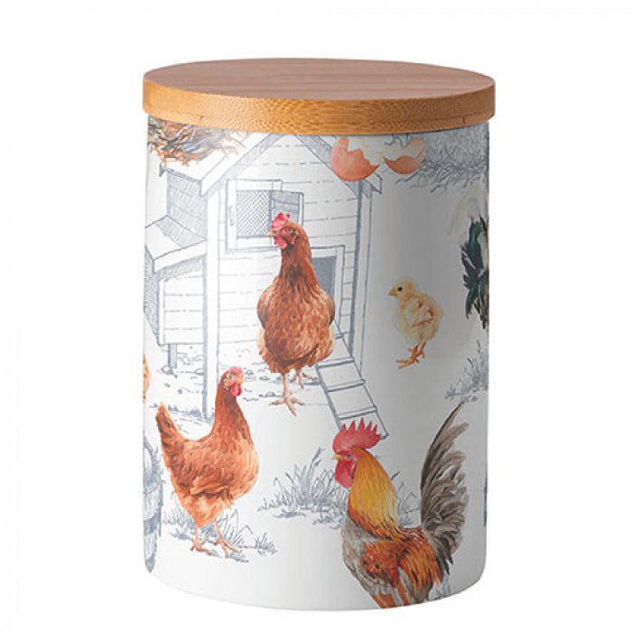Ambiente Chicken Farm Voorraadpot - Medium - New Bone China - Ø 10 cm