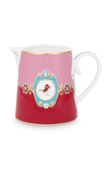 Pip Studio Love Birds Medallion Red-Pink Melkkannetje - Porselein - 270 ml