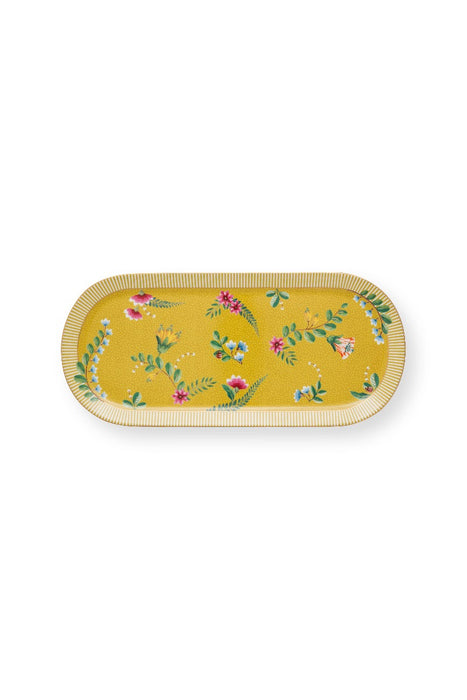 Pip Studio La Majorelle Yellow Cakeschaal - Porselein - 33,3 cm x 15,5 cm