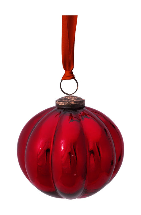 Pip Studio Glass Stripes Red Ornament - Glas - 10 cm