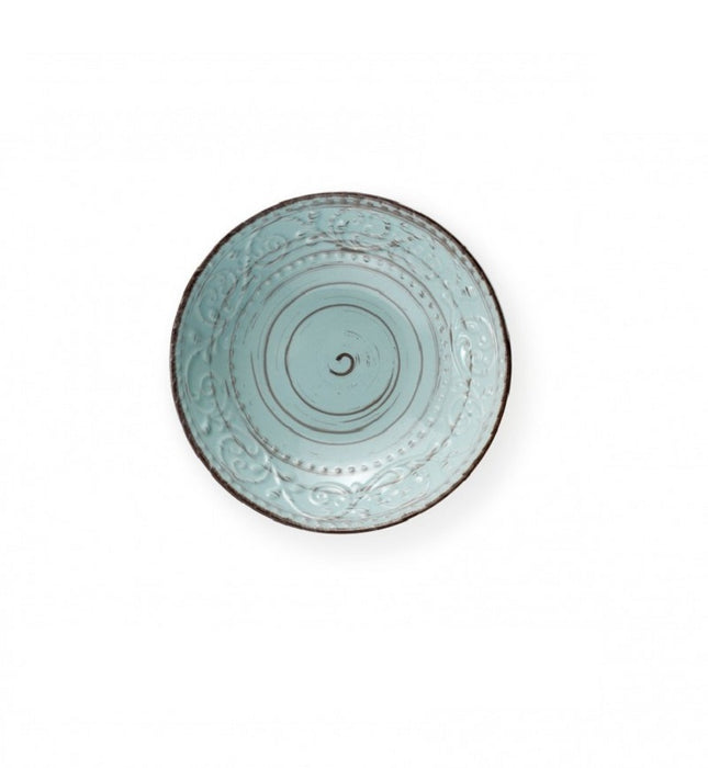 Brandani Serendipity Turchese Soepbord - Turquoise - Aardewerk - Ø 20 cm