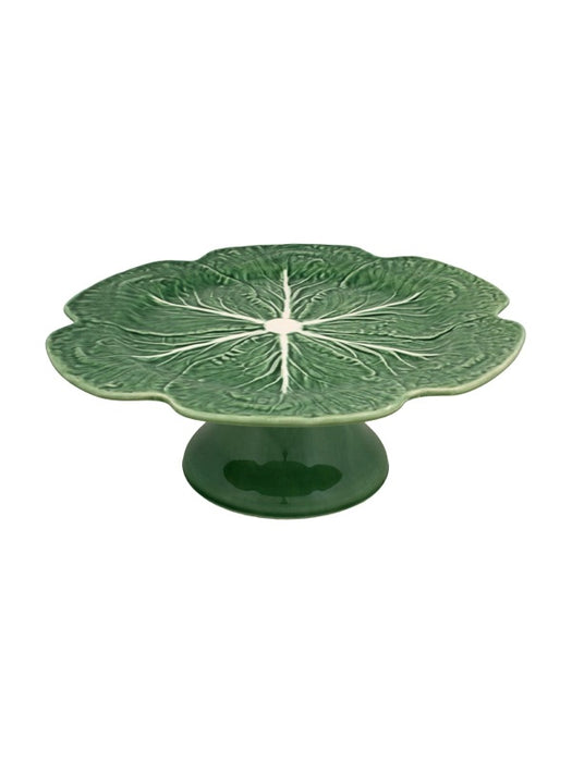 Bordallo Pinheiro Natural Couve Taartplateau - Koolblad - Groen - Aardewerk - Ø 31 cm