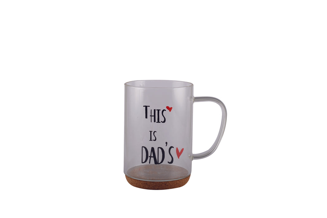 Aulica This is Dad's Glas - Transparant - Borosilicaatglas - 400 ml