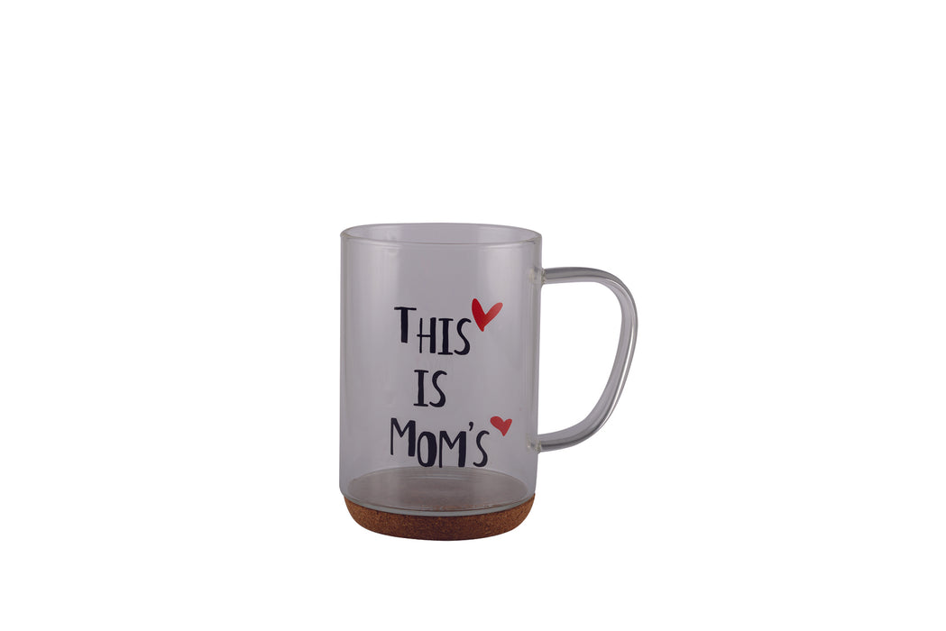 Aulica This is Mom's Glas - Transparant - Borosilicaatglas - 400 ml