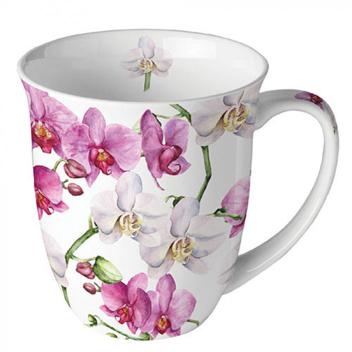 Ambiente Elegant Orchids Beker - Fine Bone China - 400 ml