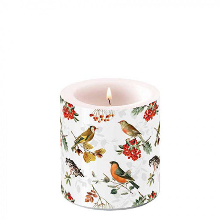 Ambiente Autumn Birds Kaars - Klein - Paraffine - Ø 9 cm