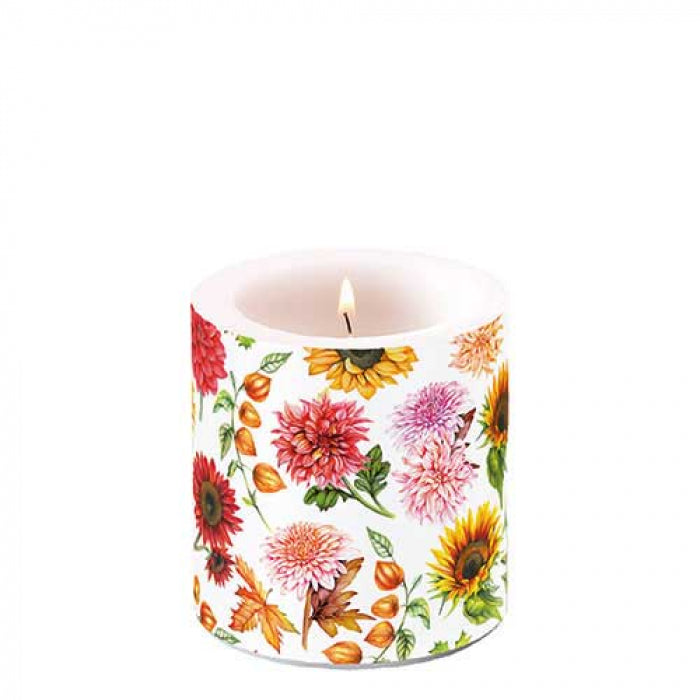 Ambiente Autumn Blooming Kaars - Klein - Paraffine - Ø 9 cm