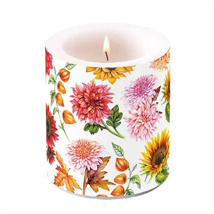 Ambiente Autumn Blooming Kaars - Medium - Paraffine - Ø 10 cm