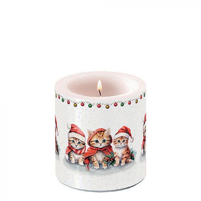Ambiente Funny Cute Kittens Kaars - Klein - Paraffine - Ø 9 cm