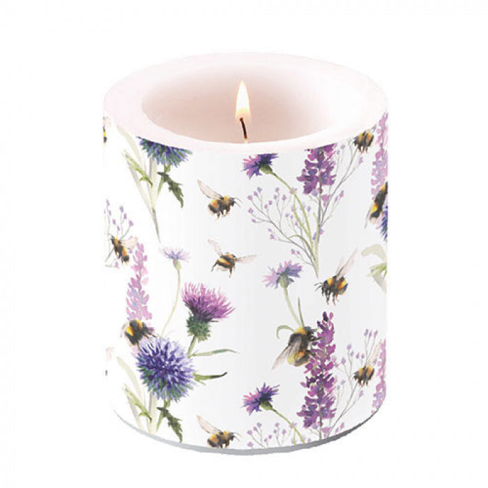 Ambiente Bumblebees in the Meadow Kaars - Medium - Paraffine - Ø 10 cm