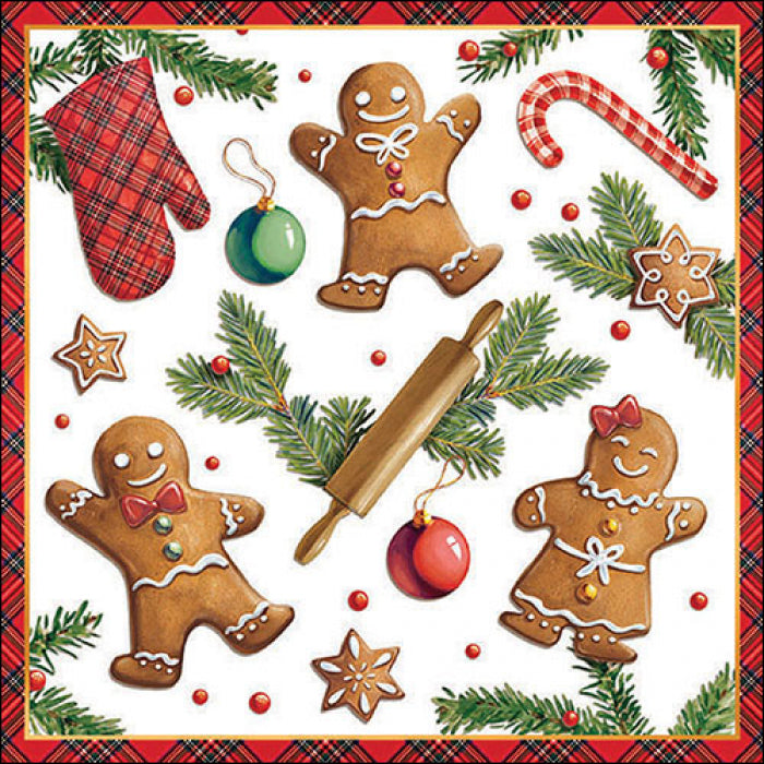 Ambiente Gingerbread Cookies Servetten - 25 cm x 25 cm