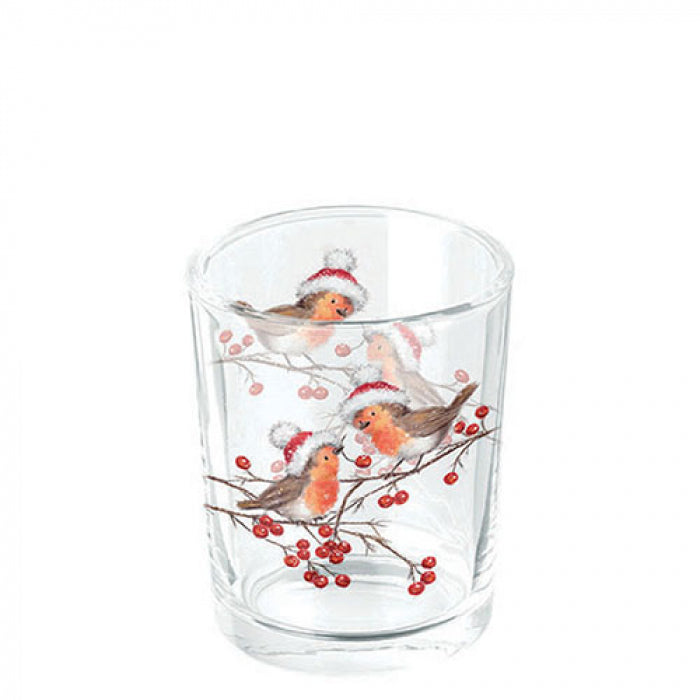 Ambiente Christmas Robins White Theelichthouder - Ø 5,5 cm
