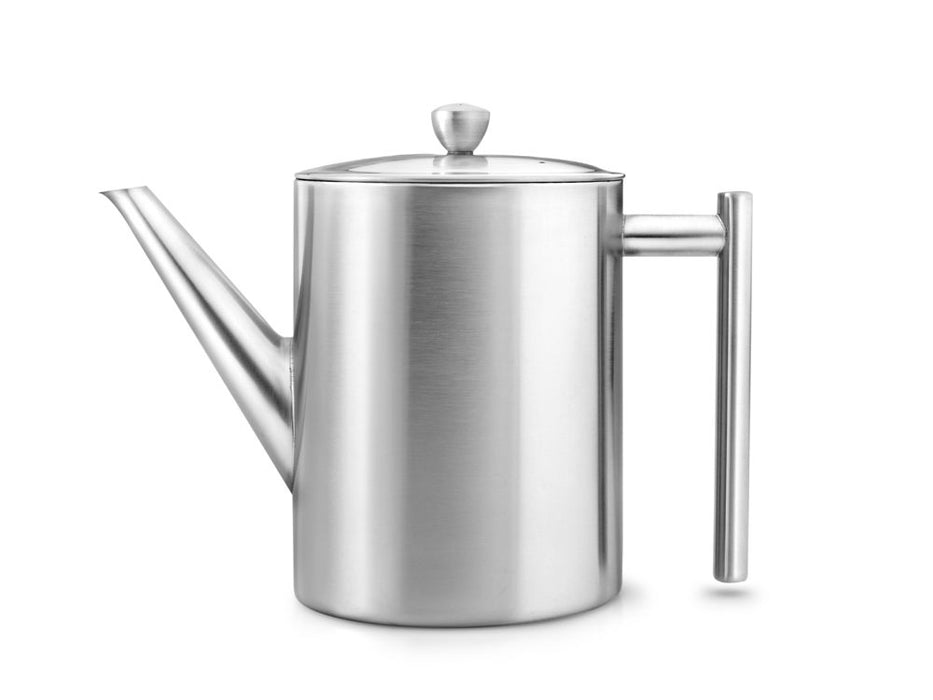 Bredemeijer Minuet® Cylindre Theepot - Mat Zilverkleurig - 1,2 ltr.