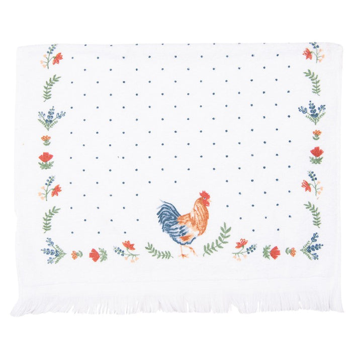 Clayre & Eef Gastendoekje - Haan - 100% Katoen - 40 cm x 66 cm