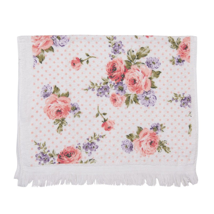 Clayre & Eef Gastendoekje - Rozen - 100% Katoen - 40 cm x 66 cm