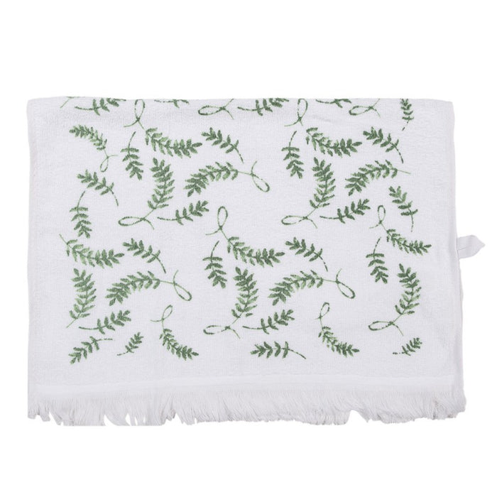Clayre & Eef Gastendoekje - Groene Takjes - 100% Katoen - 40 cm x 66 cm