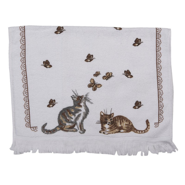 Clayre & Eef Gastendoekje - Katten - 100% Katoen - 40 cm x 66 cm