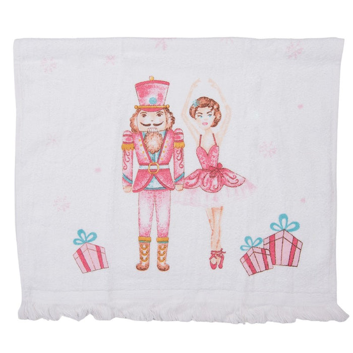 Clayre & Eef Gastendoekje - Notenkraker en Ballerina - 100% Katoen - 40 cm x 66 cm