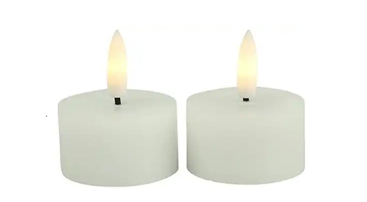 Countryfield LED Waxine-Licht Rustiek - Wit - Set van 2