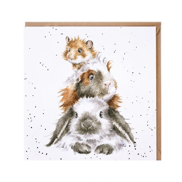 Wrendale Designs Piggy In The Middle Kaart
