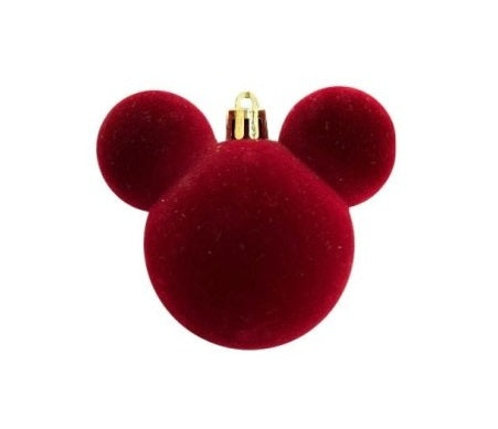 Disney Kerstbal Velvet - Rood