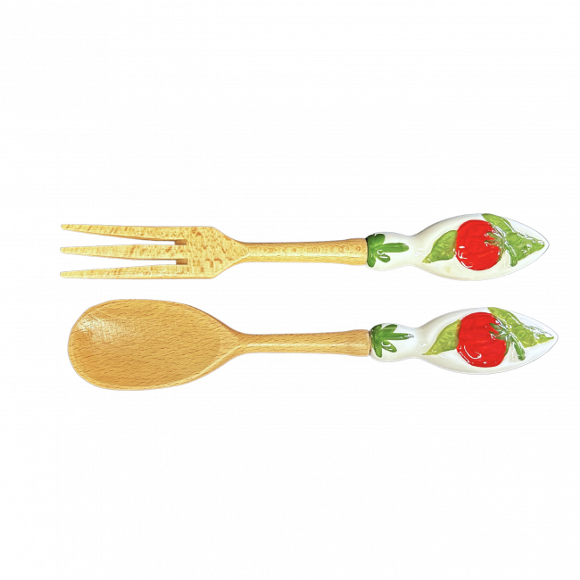 Piccobella Slacouvert Tomaat - Hout/Keramiek - 26,5 cm