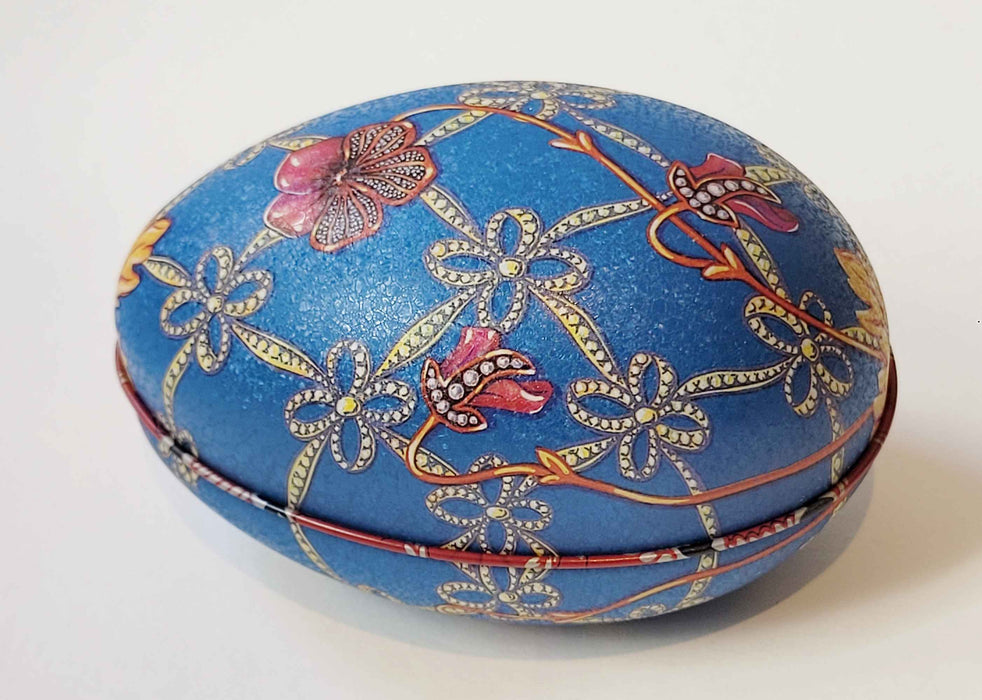 Fabergé Ei Heritage Blikje - Blauw - Metaal - 11 cm x 6,9 cm x 7,1 cm