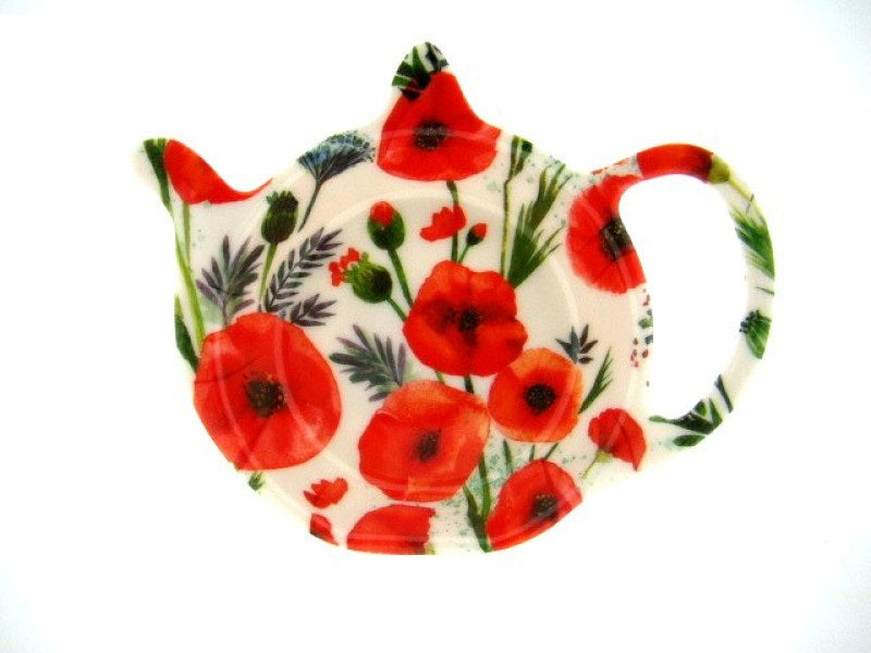 Geharo Theetip - Klaproos - Melamine - 13 cm x 13 cm
