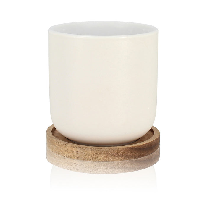 OGO Living Enzo Beker - Porselein/Hout - 250 ml