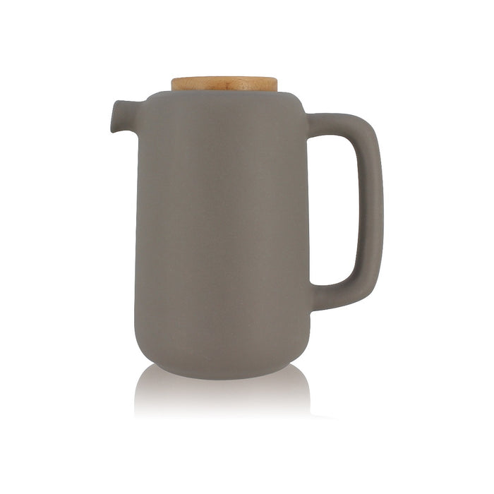 OGO Living Outo Theepot - Aardewerk/Hout - 900 ml