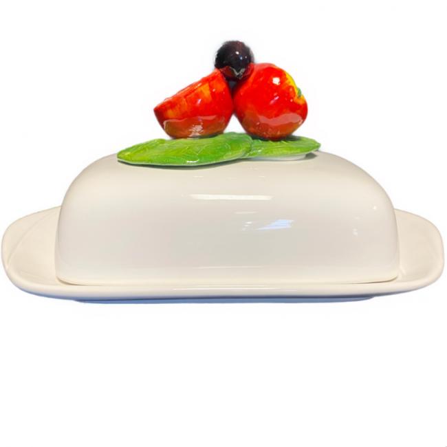 Piccobella Pomodoro Botervloot- Tomaat/Olijf - Keramiek - 23 cm x 14 cm