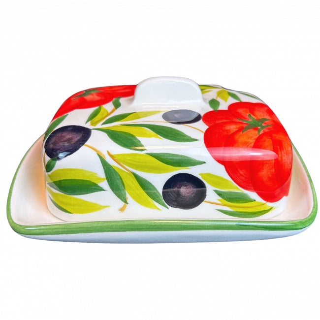 Piccobella Botervloot - Tomaat/Olijf - Keramiek - 17,5 cm x 14 cm