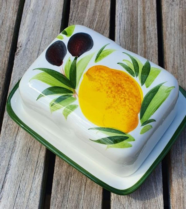 Piccobella Botervloot - Citroen/Olijf - Keramiek - 13 cm x 11 cm