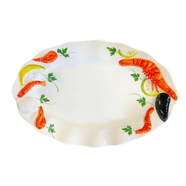 Piccobella Schaal Frutti Di Mare - Keramiek - 36 cm x 23 cm