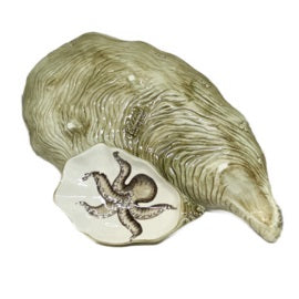 Piccobella Oesterschaal - Octopus - Keramiek - 47 cm x 25 cm