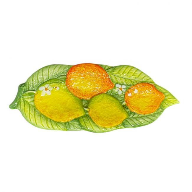 Piccobella Schaaltje - Citroen en Sinaasappel - Keramiek - 27,5 cm x 11 cm
