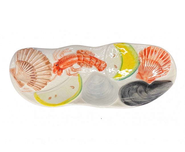 Piccobella Schaaltje - Frutti di Mare - Keramiek - 24 cm x 9,5 cm
