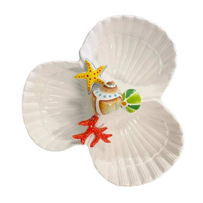 Piccobella Schaal - Schelp - Keramiek - 27 cm x 27 cm