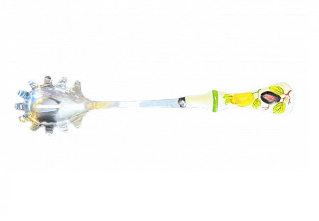 Piccobella Spaghettilepel - Citroen/Olijf - RVS/Keramiek - 32 cm