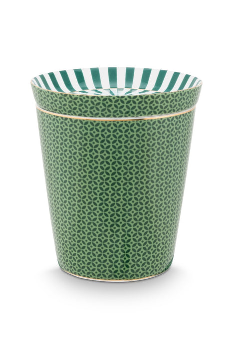 Pip Studio Royal Tiles Beker met Green Theetip - Porselein - 230 ml