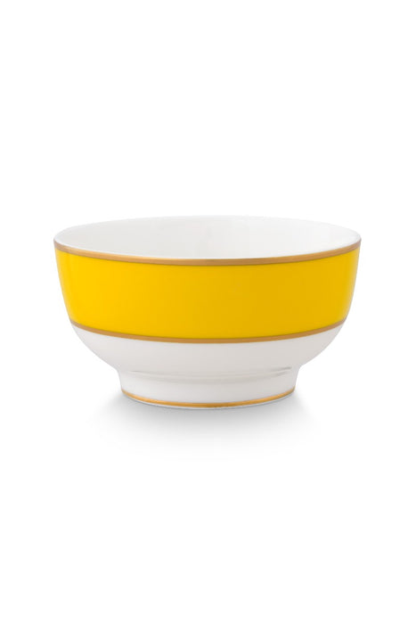 Pip Studio Chique Gold-Yellow Schaaltje - Bone China - Ø 12,5 cm