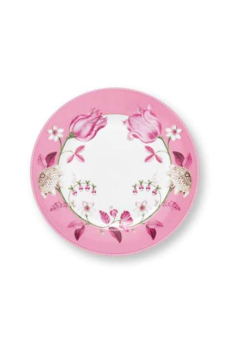 Pip Studio Jolie Tulip Pink Ontbijtbord - Porselein - Ø 23 cm