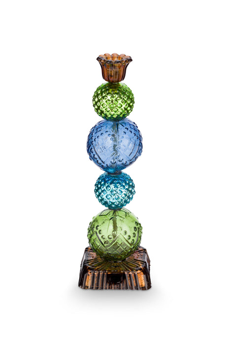 Pip Studio Bead Blue-Green Kandelaar - Glas - 30 cm