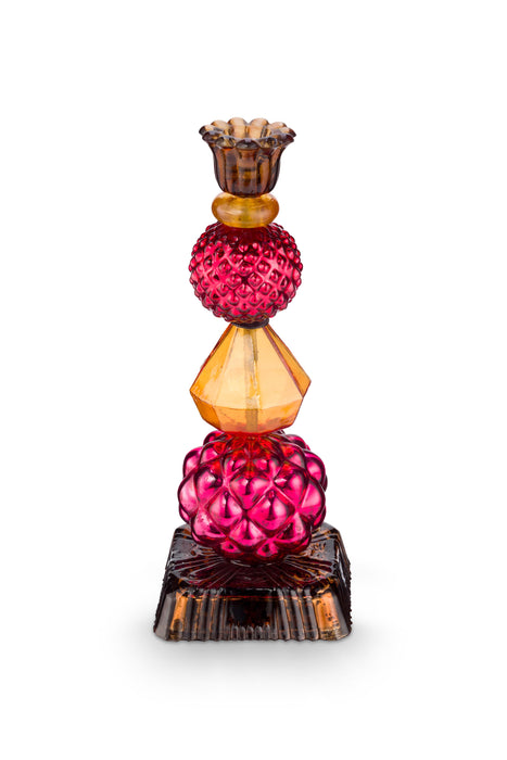 Pip Studio Bead Red-Yellow Kandelaar - Glas - 23,5 cm