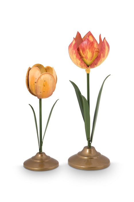 Pip Studio Tulip Yellow Kandelaars - Metaal - Set van 2